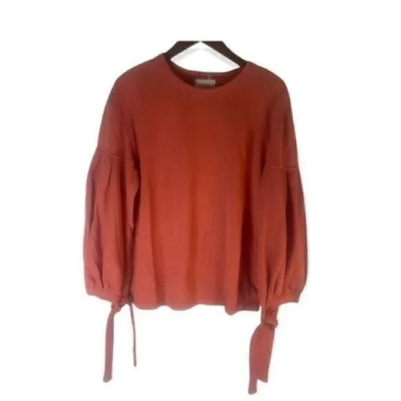 Sage The Label Wildflowers Luxury Sweatshirt Self Tie Sleeve Medium NWT - Picture 6 of 8